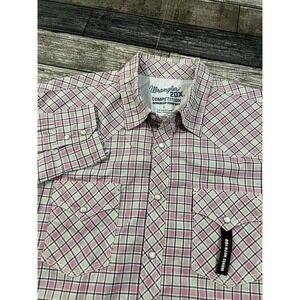 Wrangler 20X Shirt Mens L Check Snap Up Competition‎ Advanced Comfort